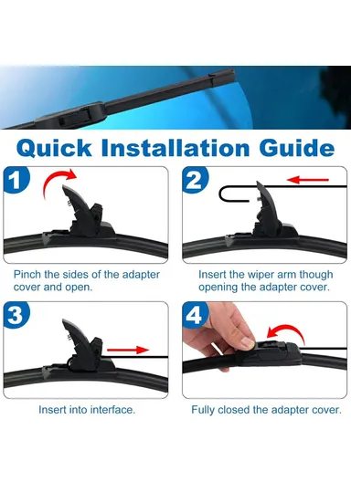 1Pc Universal Car Windshield Wiper Blade ABS + Rubber Noiseless Vehicle Wiper Blade - 29-inch