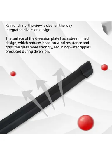 1Pc Universal Car Windshield Wiper Blade ABS + Rubber Noiseless Vehicle Wiper Blade - 30-inch