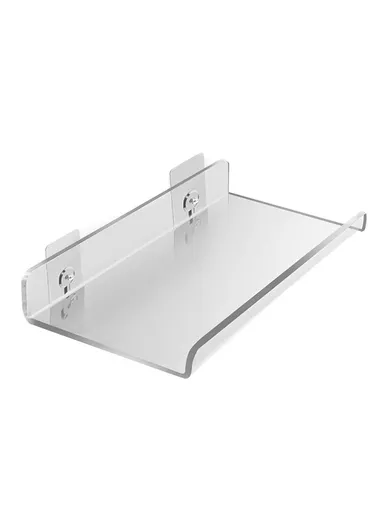 20x10x4cm Transparent Acrylic U-Shaped Display Storage Rack Punch-Free Bathroom Wall Storage Shelf