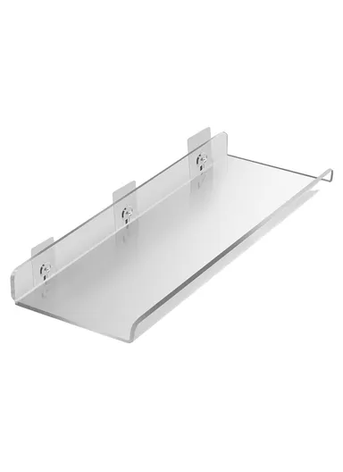 38x11x5cm Transparent Acrylic U-Shaped Display Storage Rack Punch-Free Bathroom Wall Storage Shelf