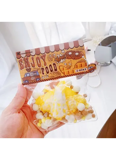 Ultra-Soft TPR Food Toy Stress Relief Anti-Anxiety Fidget Toy - Cheese Croissants