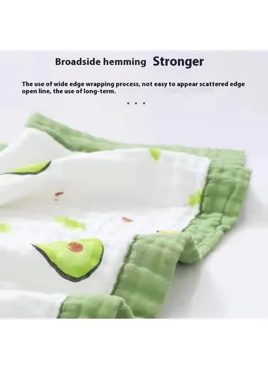 110x110cm Baby Bath Towel Six-layer Gauze Infant Wrap Blanket Cotton Cover Blanket - Panda