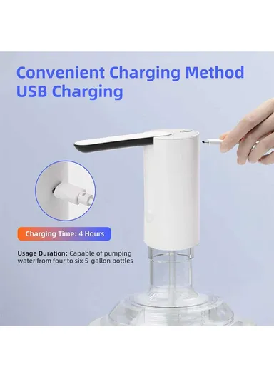4W 1200mAh Folding Water Pump Dispenser K18 (L14 x W7 x H13)cm - White