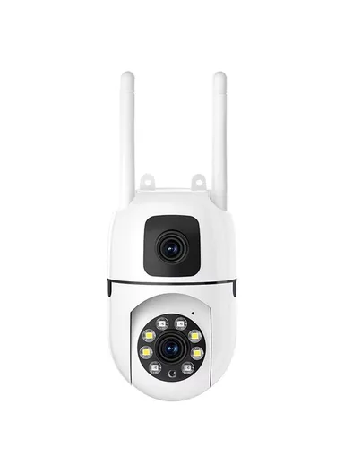 Dual-Screen 2.0MP+2.0MP Dual-Lens WiFi IP PTZ Surveillance Camera With With Color Night Vision,Type-C Interface, 2-Way Talk, Motion Tracking, Voice Alarm &amp; Picture Push (App: V380 Pro) (E27A75L)