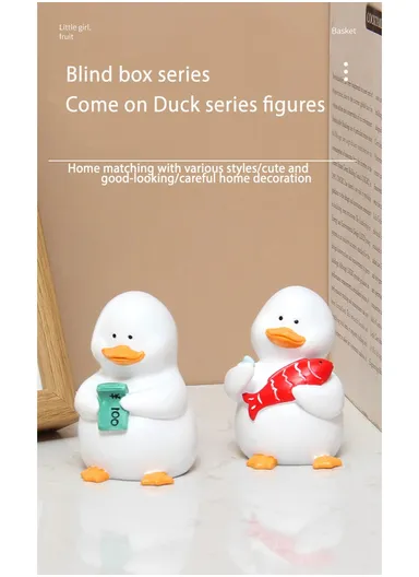 Resin Singing Blind Duck Decoration Suitable For Desktop, Bedroom, Car BN-147F (W6.5 x D6 x H8.5)cm
