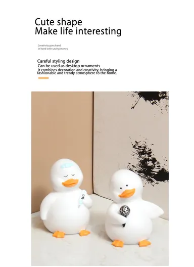 Resin Sleeping Blind Duck Decoration Suitable For Desktop, Bedroom, Car BN-147G (W8 x H6)cm