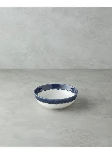 Larry Porcelain Boat Plate 14 cm Navy Blue