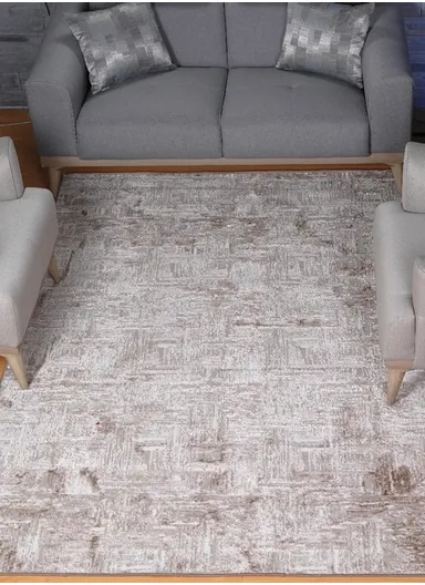 200x100cm Silk Thread Carpet - Beige