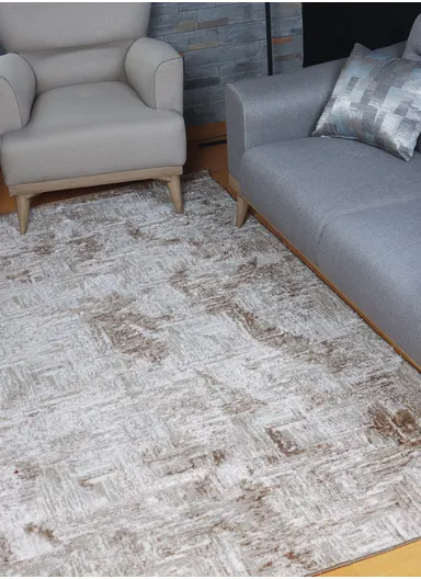 150x80cm Silk Thread Carpet - Beige