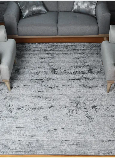 300x100cm Silk Thread Carpet - Grey