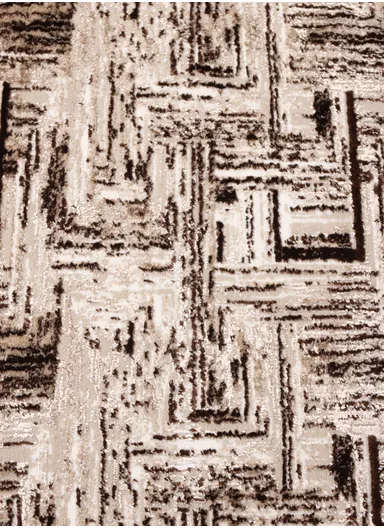 300x80cm Silk Thread Carpet - Beige &amp; Brown