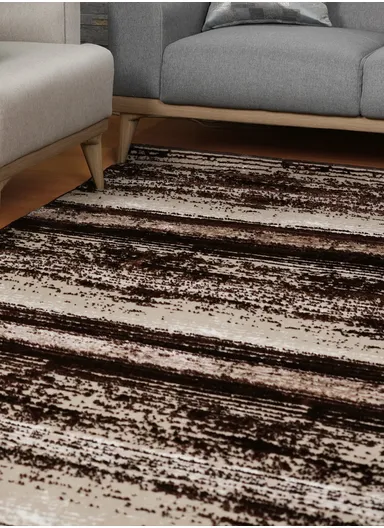 300x80cm Silk Thread Carpet - Brown
