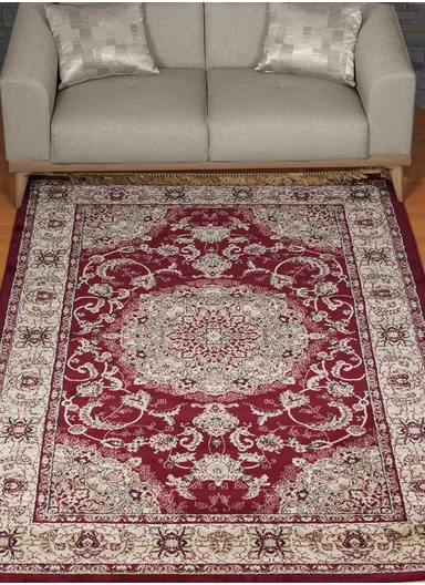 280x200cm Warm Wool Carpet - Bordeaux
