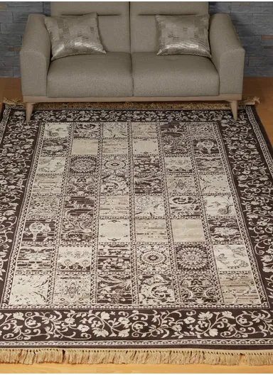 340x240cm Warm Wool Carpet - Beige &amp; Brown