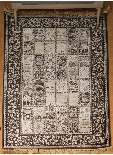 280x200cm Warm Wool Carpet - Beige &amp; Brown