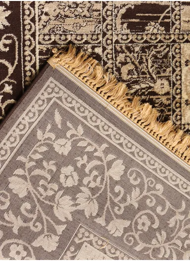 280x200cm Warm Wool Carpet - Beige &amp; Brown