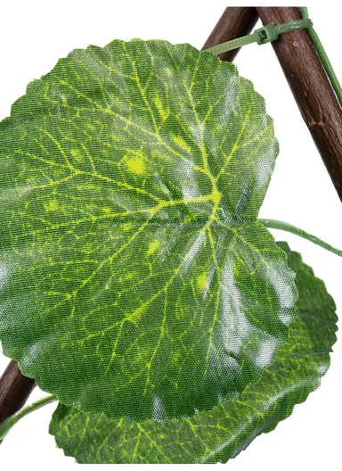 2.8m Expandable Trellis Fence, Retractable Wooden Hedge With Artificial Green Radish Leaves For Indoor &amp; Outdoor