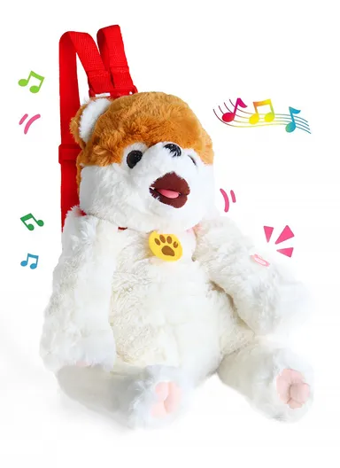 Dog Plush Singing Backpack, Learn To Talk &amp; Barks Funny Bag For Boy Girl (L30 x W20 x H45)cm
