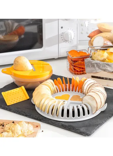 Set For Making Crisps In The Microwave With Mandolin &amp; Recipes Chipit V0103369