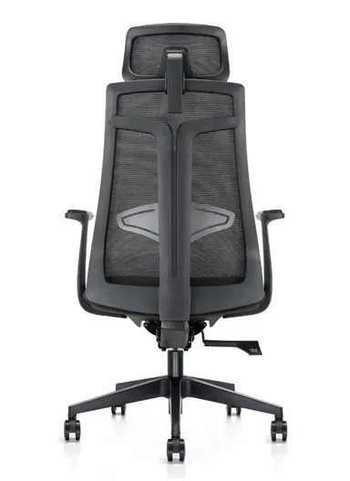 Ergonomic Office Chair, Desk Chair with Tilt Angle Adjustment, Lumbar Support, Position Locking Mechanism, Adjustable Height &amp; Headrest Adjustment 6230A (W67 x D65 x H125-115)cm - Black