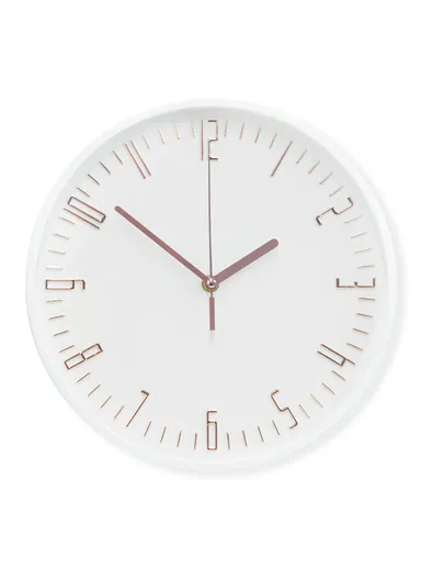30cm Fashion &amp; Decorative Silent Round Wall Clock Battery Operated For Home, Office - White