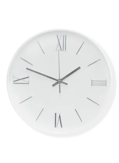 30cm Modern Decorative Wall Clock Stylish, Durable &amp; Battery Efficient 8022Y - White