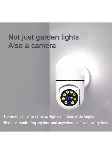 3.0MP WIFI IP PTZ Camera Color Night Vision Auto-Tracking EU Plug Direct Plug Wall Lamp Bulb Minion Camera V380 PRO (Z1-L)