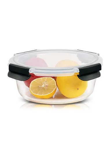 620ml Round Portable Glass Food Container with Airtight Leak Proof Lid, Heat-Resistant &amp; Dishwasher Safe Storage Container, Microwave Food Container