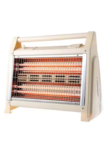 1600W Electric Heater with 4 Quartz Heating Elements &amp; 2 Heating settings LQH-8023-4 - Cream