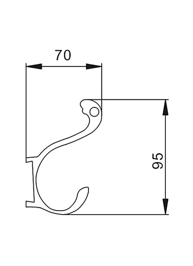1 Piece Aluminum Towel Holder, Wall Mount For Bathrooms Kitchens, Laundry Rooms, Patios, Hotels &amp; Spas F204-8 (L10 x W8)cm - Red