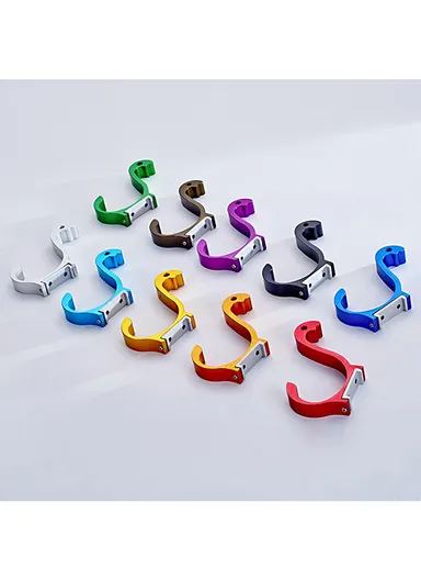 1 Piece Aluminum Towel Holder, Wall Mount For Bathrooms Kitchens, Laundry Rooms, Patios, Hotels &amp; Spas F204-8 (L10 x W8)cm - Red