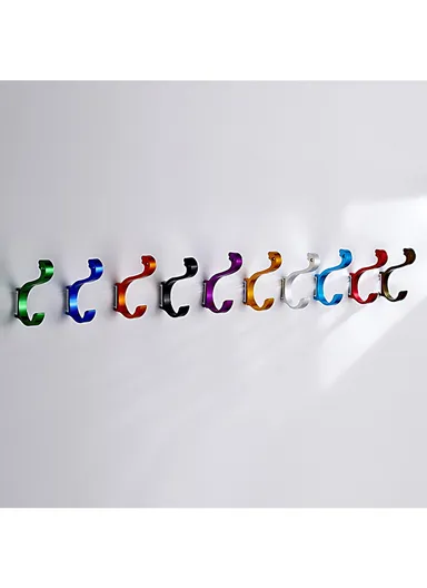 1 Piece Aluminum Towel Holder, Wall Mount For Bathrooms Kitchens, Laundry Rooms, Patios, Hotels &amp; Spas F204-8 (L10 x W8)cm - Red