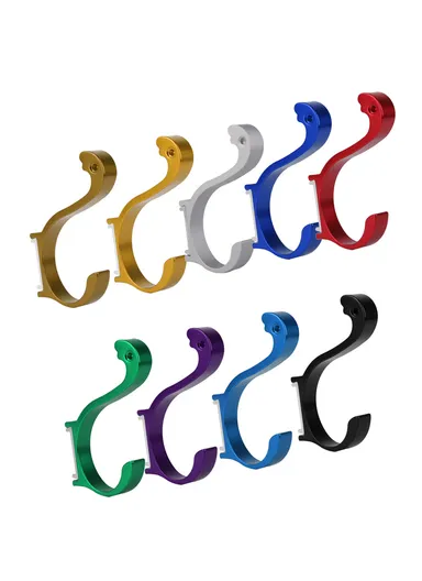 1 Piece Aluminum Towel Holder, Wall Mount For Bathrooms Kitchens, Laundry Rooms, Patios, Hotels &amp; Spas F204-8 (L10 x W8)cm - Red