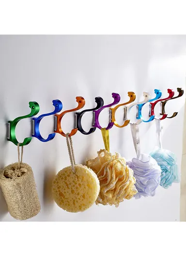 1 Piece Aluminum Towel Holder, Wall Mount For Bathrooms Kitchens, Laundry Rooms, Patios, Hotels &amp; Spas F204-10 (L10 x W8)cm - Orange