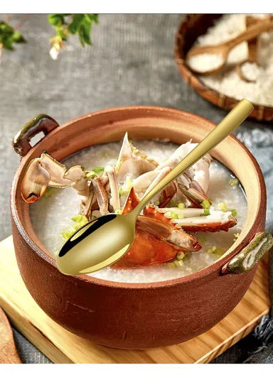 24 Pcs Cutlery Set Knives Forks Spoons For Home &amp; Restaurant - Gold