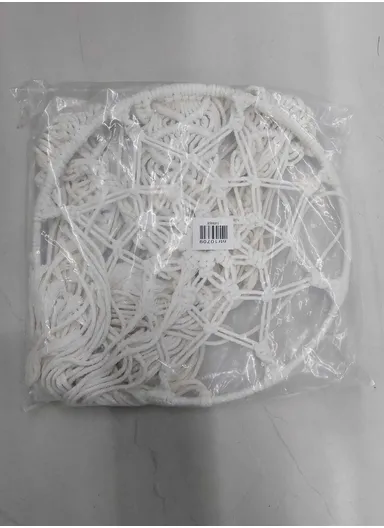 Macrame Wall Hanging Shelf, Wooden Hanging Shelf Organiser Hanger, Rope Wall Hanging Shelf, Plant Hanger, Handmade Boho Woven Home Wall Decor GT005 (D30 x H116)cm