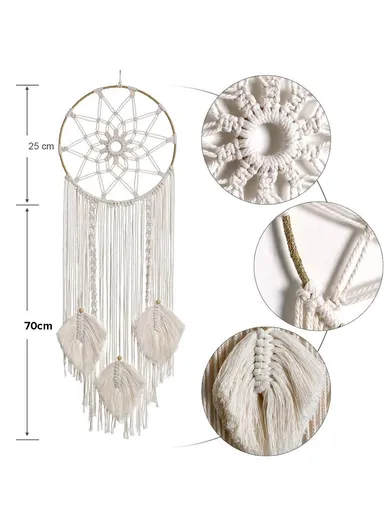 Handcrafted Macrame Dreamcatcher Wall Hanging Bohemian Style Home Decor GT013 (D25 x H95)cm