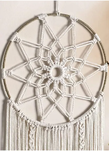 Handcrafted Macrame Dreamcatcher Wall Hanging Bohemian Style Home Decor GT013 (D25 x H95)cm