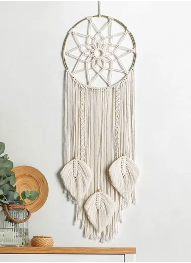 Handcrafted Macrame Dreamcatcher Wall Hanging Bohemian Style Home Decor GT013 (D25 x H95)cm