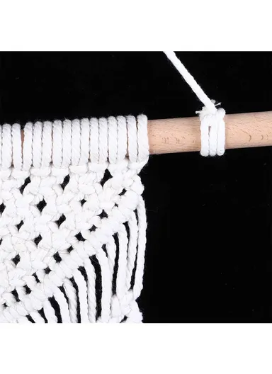Macrame Wall Hanging, Chic Handmade Cotton Woven Tapestry Craft for Indoor Outdoor Wedding Background Bohemian Home Decoration Door Curtains GT019