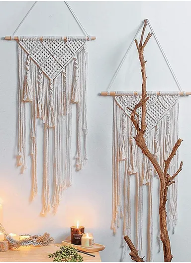 Wall Hanging Woven Boho Decor, Bohemian Tapestry Wall Art Decor GT021 (W45 x H128)cm