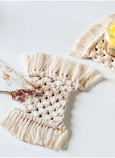 Cotton Placemat Mat Tea Cups Coffee Cups Glasses Waterproof Moisture-Proof Breathable Durable Practical Home Decor GT024