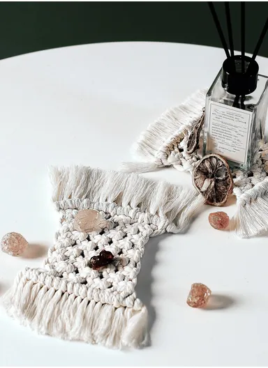 Cotton Placemat Mat Tea Cups Coffee Cups Glasses Waterproof Moisture-Proof Breathable Durable Practical Home Decor GT024