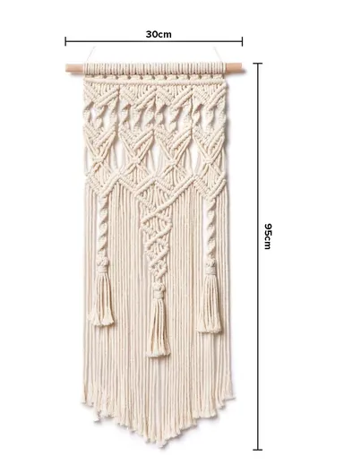 Macrame Woven Wall Hanging Boho Home Chic Bohemian Geometric Art Decor Beautiful Apartment Dorm Room Decoration GT141