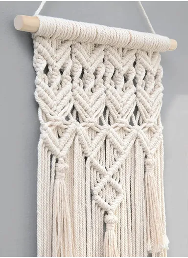 Macrame Woven Wall Hanging Boho Home Chic Bohemian Geometric Art Decor Beautiful Apartment Dorm Room Decoration GT141