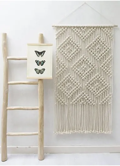 Wall Hanging Woven Boho Decor, Bohemian Tapestry Wall Art Decor AN-033 (W30 x H50)cm