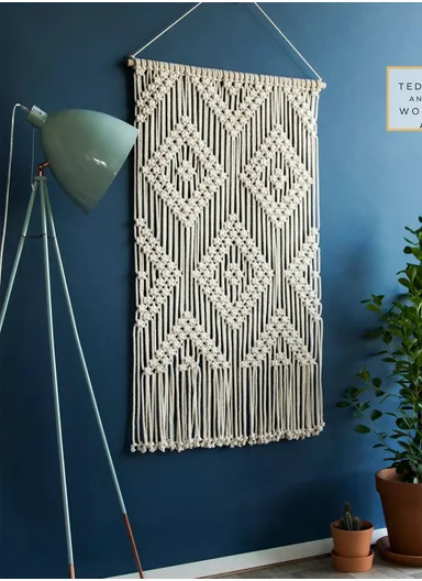 Wall Hanging Woven Boho Decor, Bohemian Tapestry Wall Art Decor AN-033 (W30 x H50)cm
