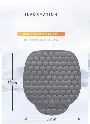 Non-Slip Front Pocket Car Seat Cushion, Fluffy Chair Mat, Beaded Design Comfort Enhanced Storage Seat Mat (L59 x W50)cm (L59 x W50)cm - Pink