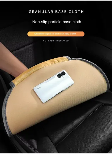 Non-Slip Front Pocket Car Seat Cushion, Fluffy Chair Mat, Beaded Design Comfort Enhanced Storage Seat Mat (L59 x W50)cm (L59 x W50)cm - Pink