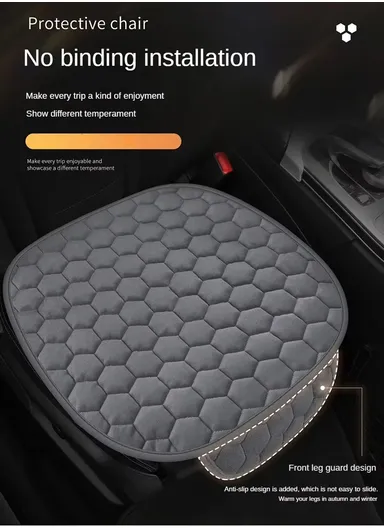 Non-Slip Front Pocket Car Seat Cushion, Fluffy Chair Mat, Beaded Design Comfort Enhanced Storage Seat Mat (L59 x W50)cm (L59 x W50)cm - Pink